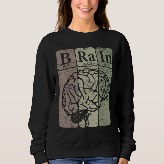 Moletom Brain Periodic Table Elements Neurologist Retro Ne (Frente)