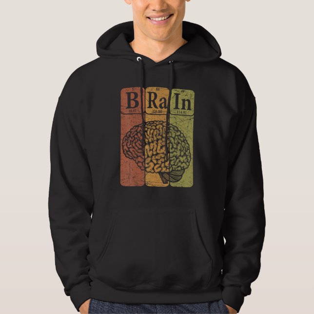 Moletom Brain Periodic Table Elements Neurologist Retro Ne (Frente)