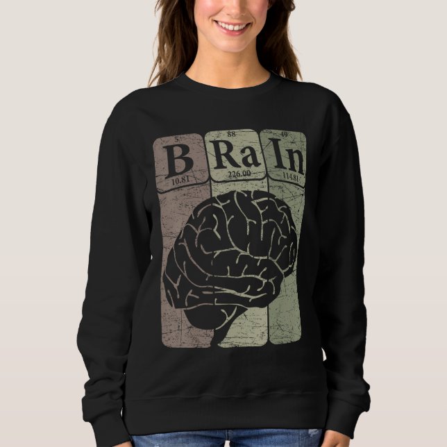 Moletom Brain Periodic Table Elements Neurologist Retro Ne (Frente)