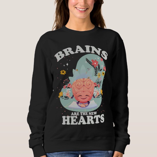 Moletom Brains Are The New Hearts  Yoga flower (Frente)