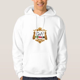 Moletom Branco com Emblema G&V – Feito nos EUA