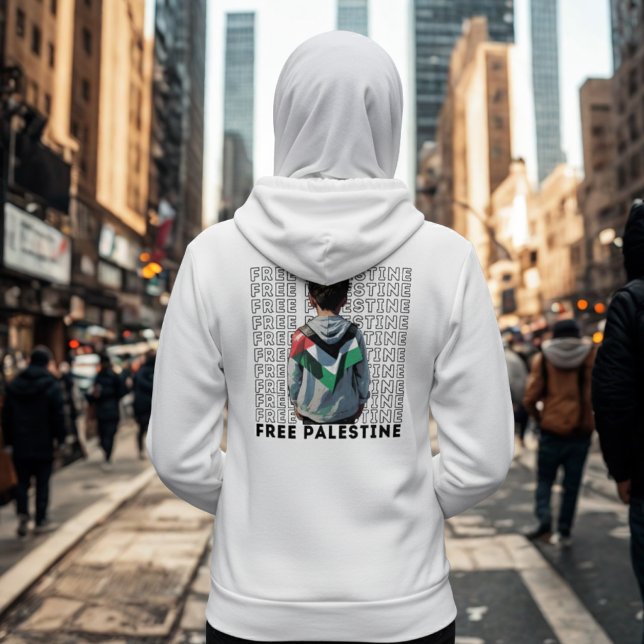 Moletom Branco da Palestina Livre (Criador carregado)