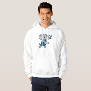 Moletom Branco de Esportes de Elefante de Volei En