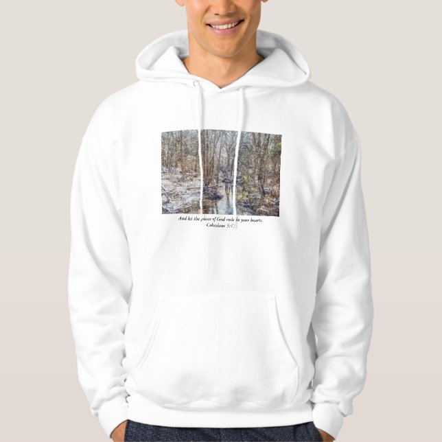 Moletom Branson Fall Creek Winter Snow Painterly Hoodie (Frente)
