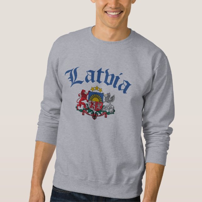 Moletom Brasão de Latvia (Frente)