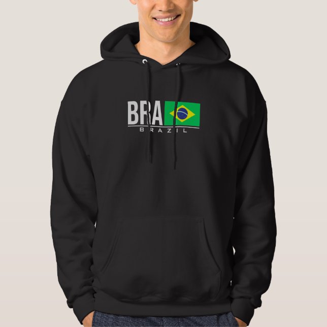 Moletom Brasil: Bandeira Brasil Código de País Brasileiro  (Frente)