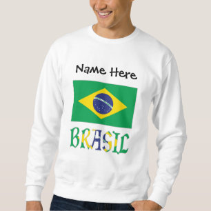 Moletom Brasil Bandeira Brasil Nome Personalizado