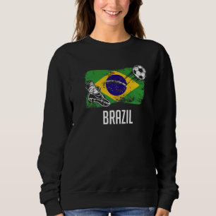 Moletom Brasil: Bandeira Brasileira de Futebol de Jersey