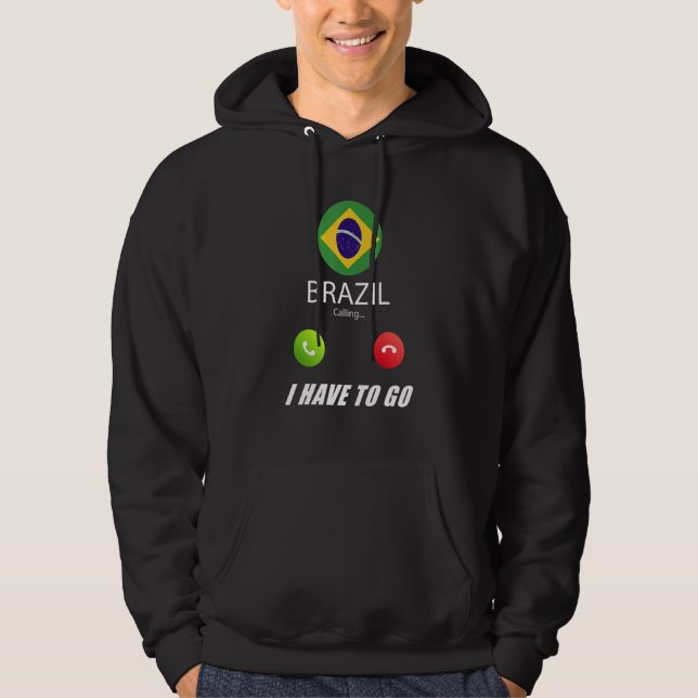 Moletom Brasil: Bandeira do Souvenir Brasil Está Chamando (Frente)
