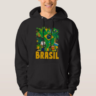 Moletom Brasil Bandeira Ideia Para Mulheres Brasil E Brasi