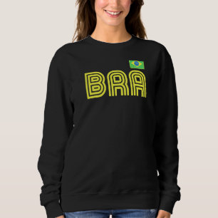 Moletom Brasil: Bandeira Retro Internacional País Brasil