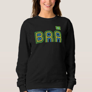 Moletom Brasil: Bandeira Retro Internacional País Brasil