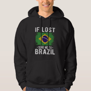 Moletom Brasil Bandeira Souvenir - Se perdido me envie par