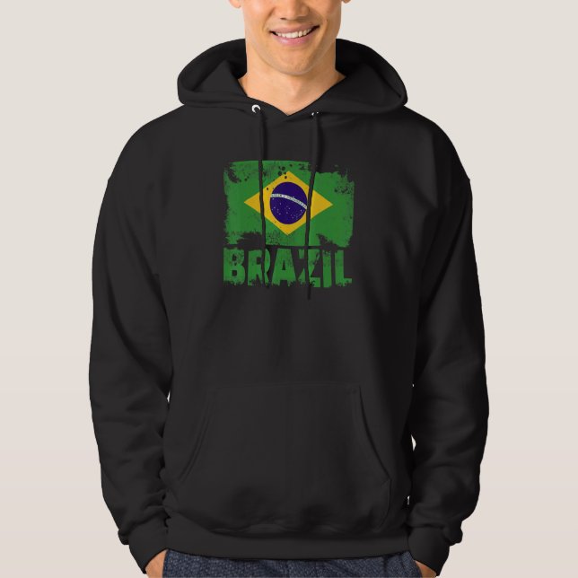 Moletom Brasil: Bandeira Vintage Incomoda Tr (Frente)