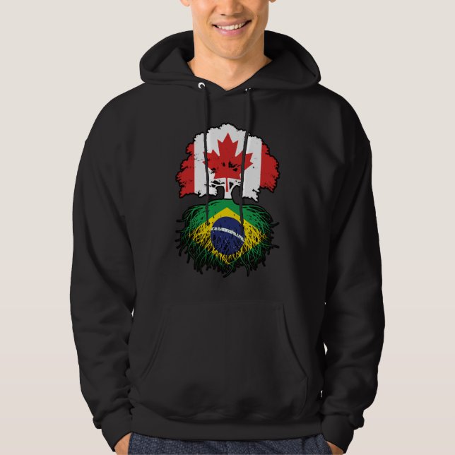 Moletom Brasil: Canadá, Canadá, Bandeira das Raízes das Ár (Frente)