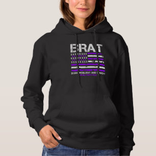 Moletom Brat Purple Up American Flag April Militar Child