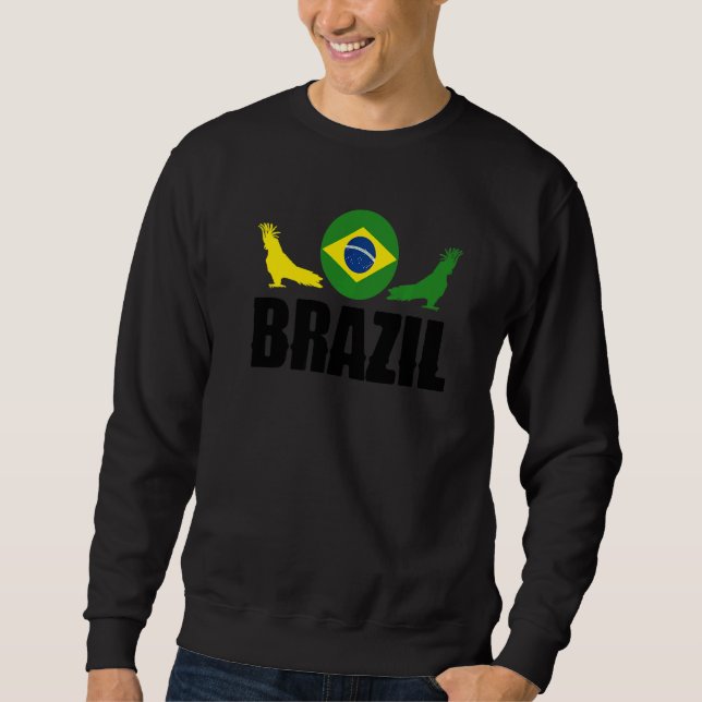 Moletom Brazil Brazilian Brazil Flag National Animal Silho (Frente)