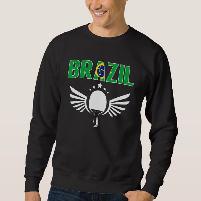 Moletom Brazil Ping Pong   Brazilian Table Tennis Supporte (Frente)