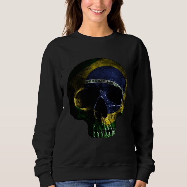 Moletom Brazil Skull MMA Brazilian Jiu Jitsu BJJ (Frente)