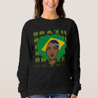 Moletom Brazil women flag for proud brazilian soccer peopl