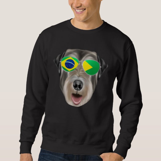 Moletom Brazilian Flag Irish Wolfhound Dog Brazil Pocket (Frente)