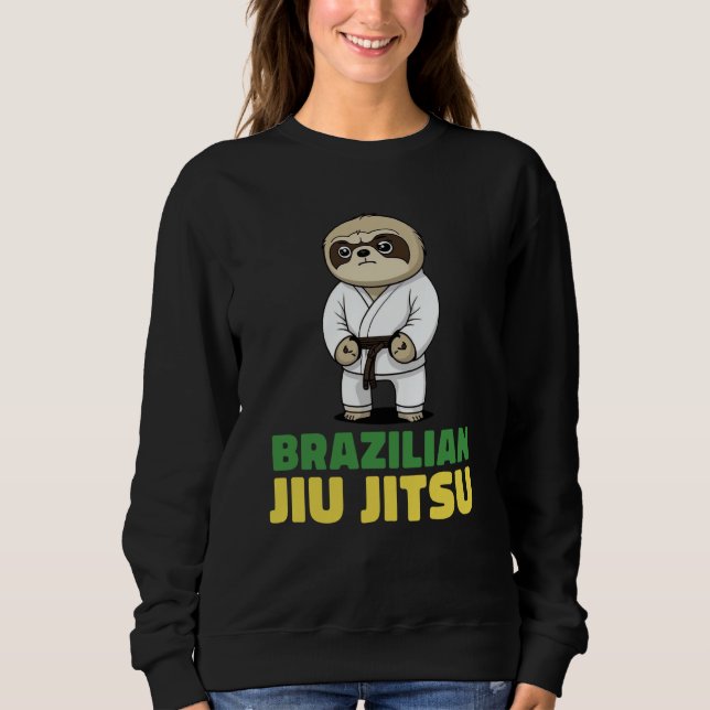 Moletom Brazilian Jiu Jitsu and Grappling Sloth (Frente)