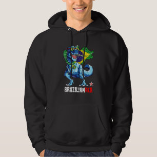 Moletom Brazilianrex Orgulhosa Bandeira Brasileira Dinossa