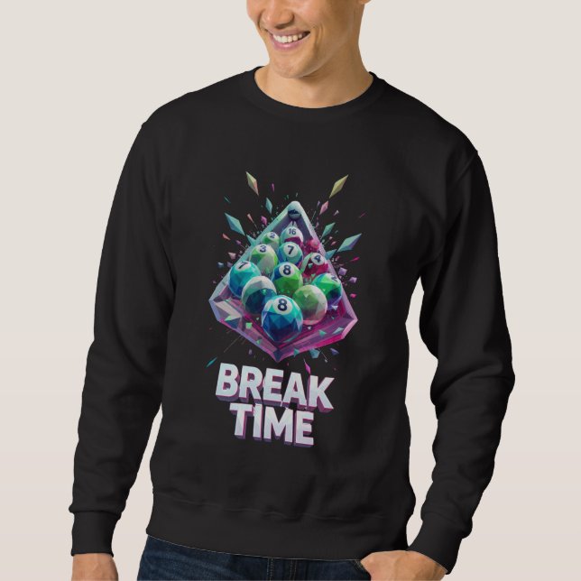 Moletom Break Time" Colorful Geometric Crystal Billiards P (Frente)