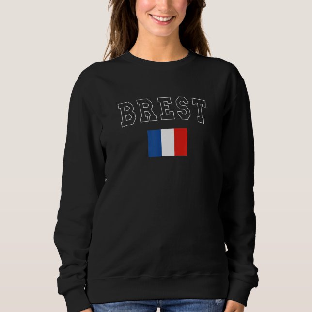 Moletom Brest City Vintage French Flag France Souvenir (Frente)