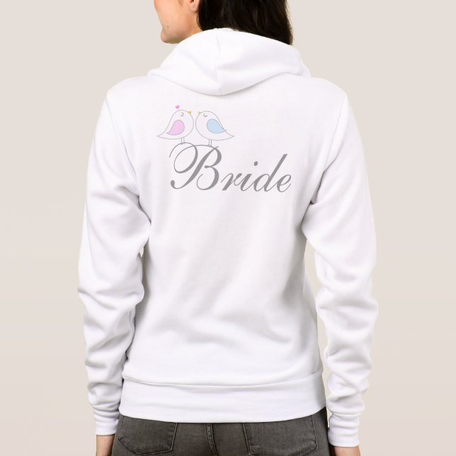Moletom BRIDE de aves de amor bonitas (Verso)