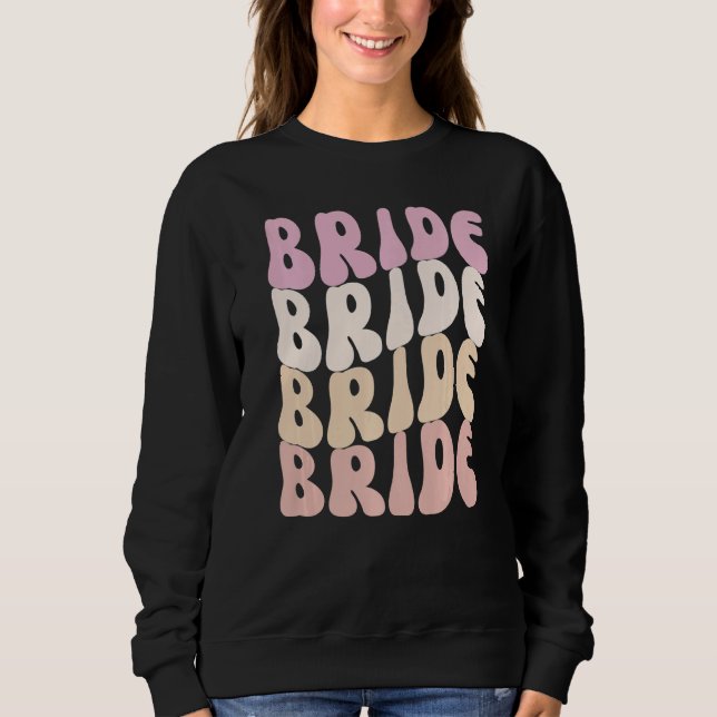 Moletom Bride I Do Crew Retro Bachelorette Party Bride Bri (Frente)