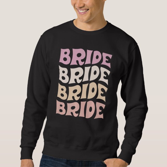 Moletom Bride I Do Crew Retro Bachelorette Party Bride Bri (Frente)
