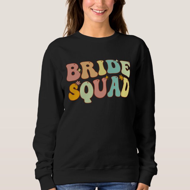 Moletom Bride Squad Bridesmaid Proposal Bridal Shower Wedd (Frente)