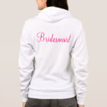 Moletom Bridesmaid Zip-up<br><div class="desc">Personalizar com data/ano de casamento. Perfeito por vestir o dia das suas noivas especiais no grande dia,  enquanto fazia cabelos e maquiagem,  ou simplesmente por aí enquanto a noiva se prepara! Veja minhas outras opções de visto para a festa noiva.</div>
