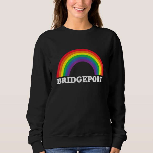 Moletom Bridgeport Rainbow LGBTQ Gay Pride Lesbians Queer (Frente)