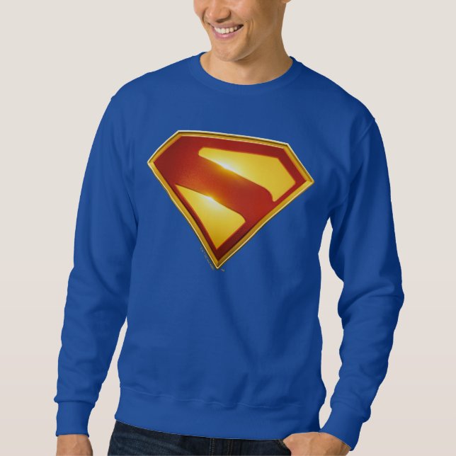 Moletom Brilhante da blindagem S do Ouro Superman (Frente)