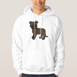 Moletom Brindle Staffordshire Bull Terrier Cartoon Dog