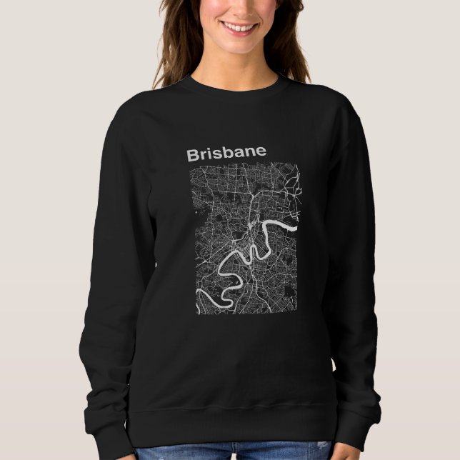 Moletom Brisbane Australia Classic City Map Graphic (Frente)