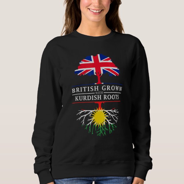 Moletom Britânicos Crescem Com Raízes Curdas - Curdistão E (Frente)