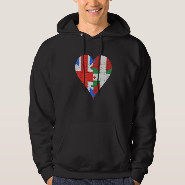 Moletom British Basque Flag Heart (Frente)