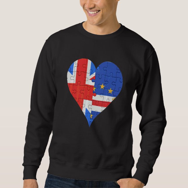 Moletom British Cape Verdean Flag Heart (Frente)