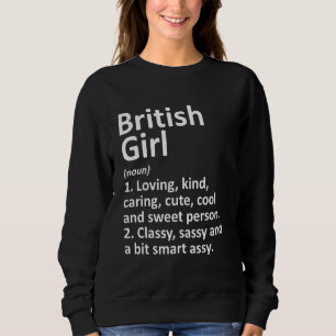 Moletom British Girl United Kingdom Funny Country Roots D
