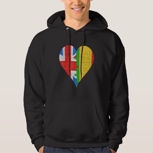 Moletom British Malian Flag Heart (Frente)
