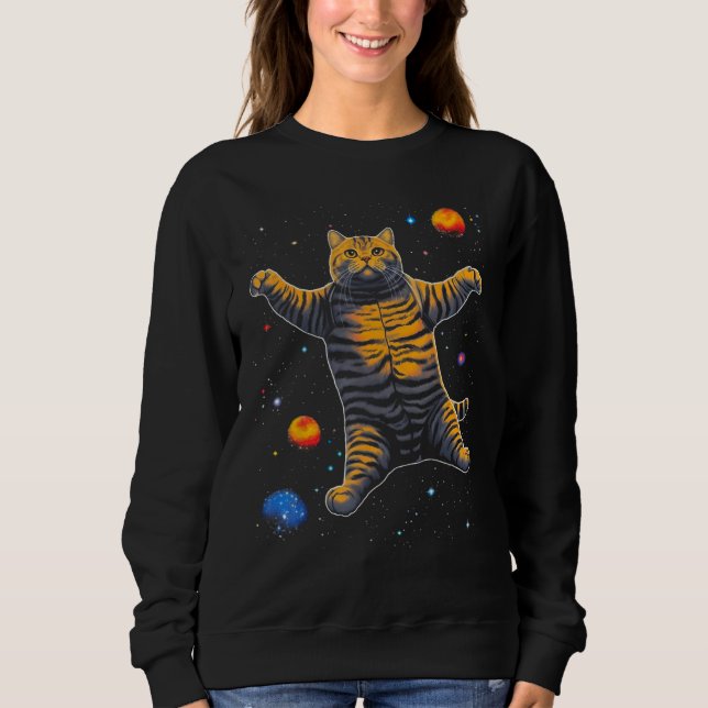 Moletom British Shorthair Cat in Space (Frente)
