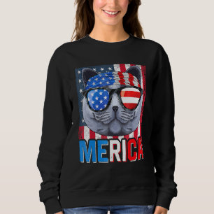 Moletom British Shorthair Merica 4 de julho Cat American
