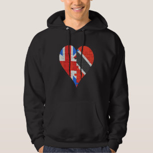 Moletom British Trinidade And Tobagoan Flag Heart