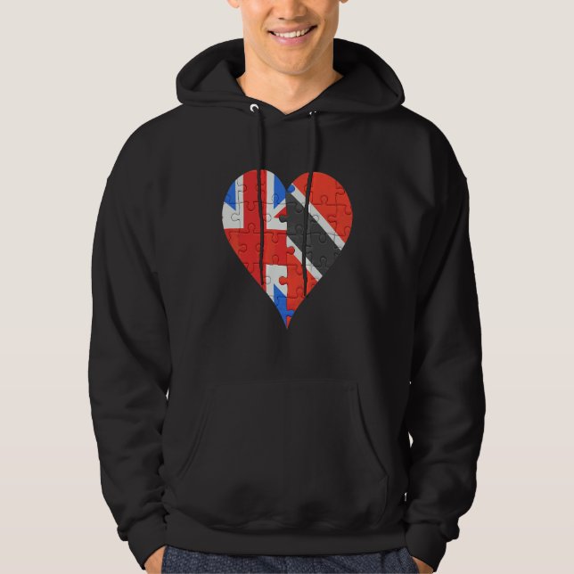 Moletom British Trinidade And Tobagoan Flag Heart (Frente)