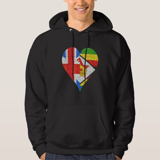 Moletom British Zimbabwe Flag Heart (Frente)