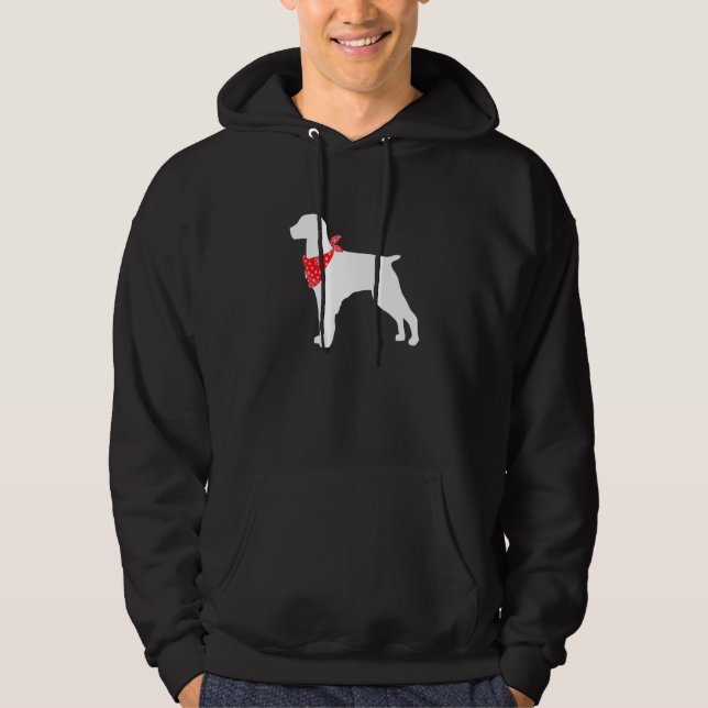 Moletom Brittany Dog Vestindo Red Bandana (Frente)