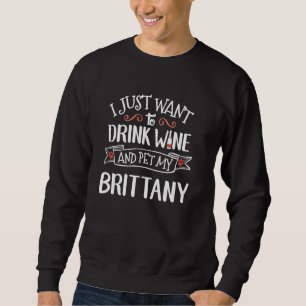 Moletom Brittany Gift for Wine Lovers & Dog Owners